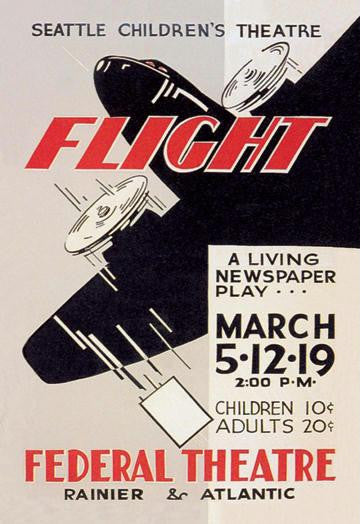 Seattle Children's Theatre Presents Flight 12x18 Giclee on canvas