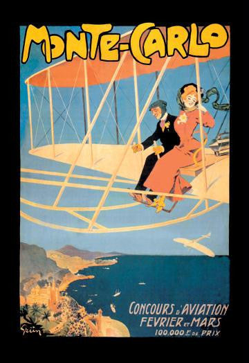 Monte Carlo Concours d'Aviation 12x18 Giclee on canvas