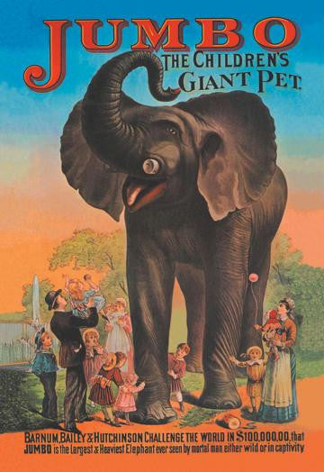Jumbo - The Children's Giant Pet 12x18 Giclee on canvas