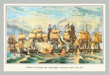 Perry's Victory on Lake Erie 12x18 Giclee on canvas