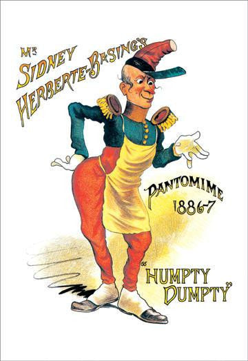 Mr. Sidney Herberte-Basing's Humpty Dumpty Pantomime 12x18 Giclee on canvas