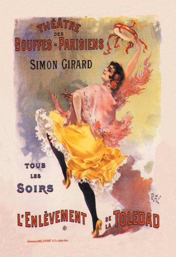 Simon Girard Presents l'Enlevement de la Toledad 12x18 Giclee on canvas