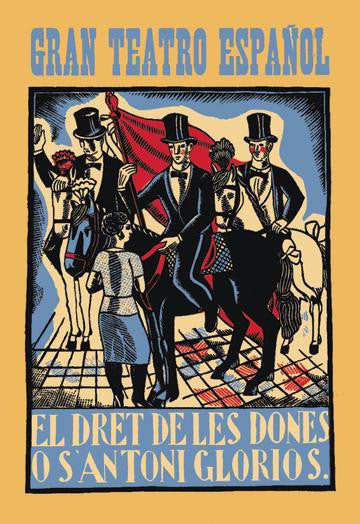 Gran Teatro Espanol: El Dret de les Dones o S'Antoni Glorios 12x18 Giclee on canvas