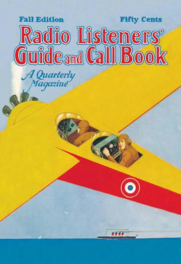Radio Listeners' Guide and Call Book: Radio by Air 12x18 Giclee on canvas