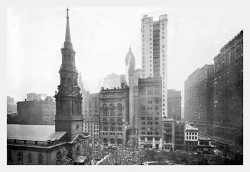 St. Paul's Chapel  1911 12x18 Giclee on canvas