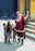 Santa and Street Kids 12x18 Giclee on canvas