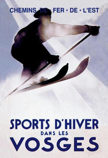 Sports d'Hiver dans les Vosges 12x18 Giclee on canvas