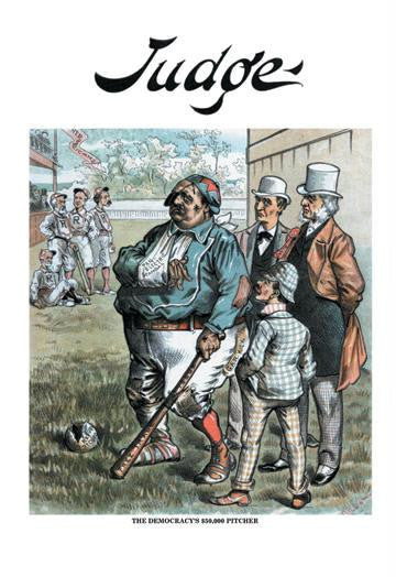 Judge: Democracy's Pitcher 12x18 Giclee on canvas