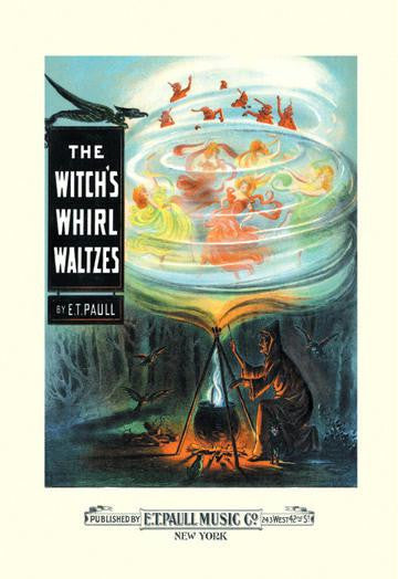 The Witch's Whirl Waltzes 12x18 Giclee on canvas