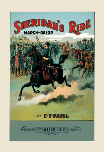 Sheridan's Ride: March-Galop 12x18 Giclee on canvas