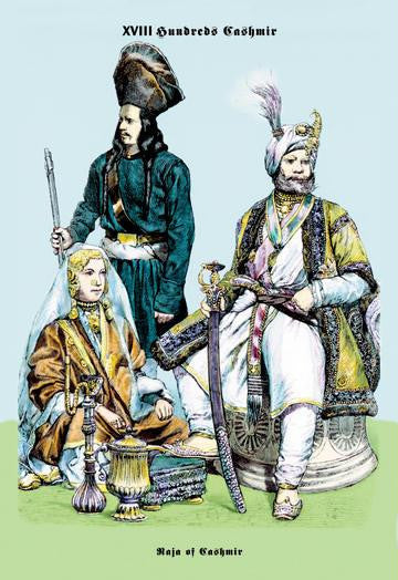 Raja of Cashmir  19th Century 12x18 Giclee on canvas