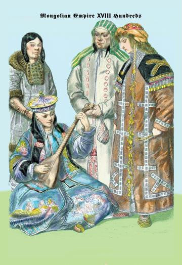 Mongolian  19th Century 12x18 Giclee on canvas