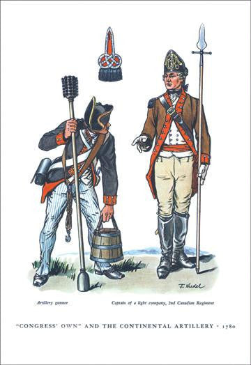 Congress' Own and the Continental Artillery  1780 12x18 Giclee on canvas