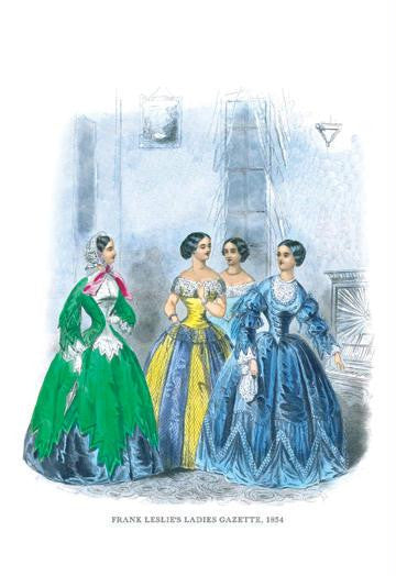 Frank Leslie's Ladies' Gazette  1854 #2 12x18 Giclee on canvas