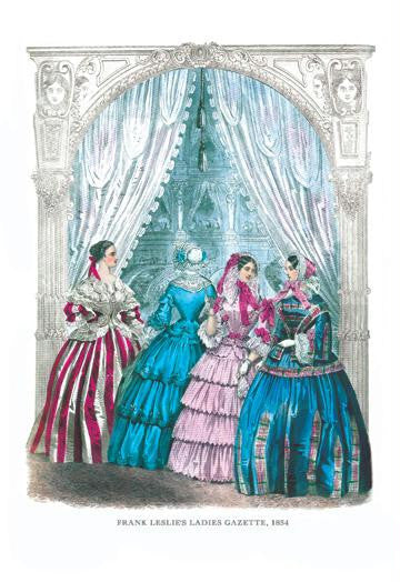 Frank Leslie's Ladies' Gazette  1854 #10 12x18 Giclee on canvas