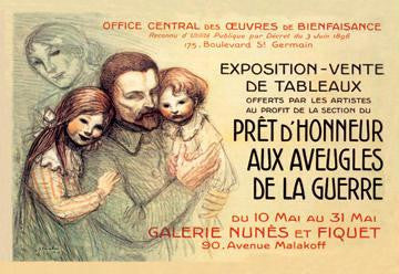 Pret d'Honneur aux Aveugles de la Guerre 12x18 Giclee on canvas