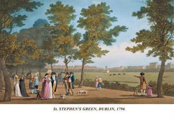 St. Stephen's Green  Dublin  1796 12x18 Giclee on canvas