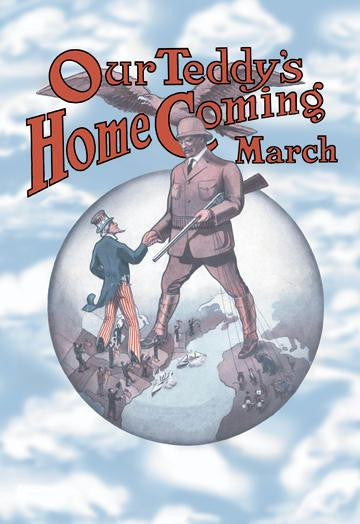 Our Teddy's Homecoming March 12x18 Giclee on canvas
