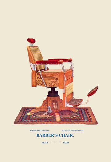 Wicker Barber's Chair #91 12x18 Giclee on canvas