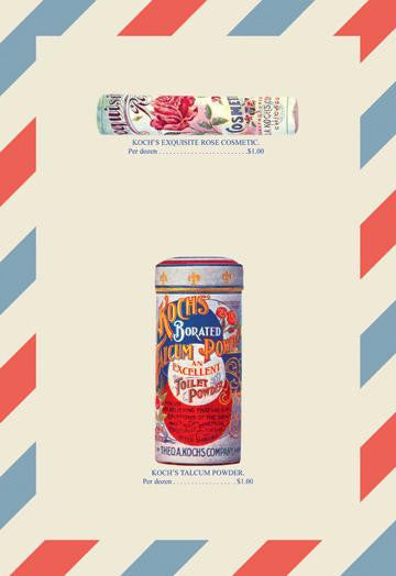 Koch's Rose Cosmetic and Talcum Powder 12x18 Giclee on canvas