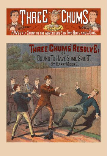 Three Chums' Resolve 12x18 Giclee on canvas
