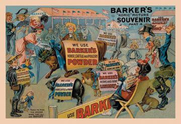 Barker's Horse  Cattle  and Poultry Powder 12x18 Giclee on canvas