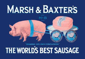 Marsh and Baxter's World's Best Sausage 12x18 Giclee on canvas