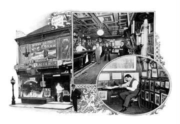 Brodie's Saloon  New York City 12x18 Giclee on canvas