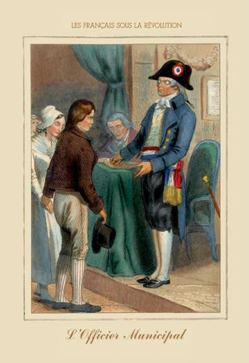 L' Officier Municipal 12x18 Giclee on canvas