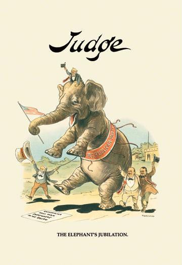 Judge: The Elephant's Jubilation 12x18 Giclee on canvas
