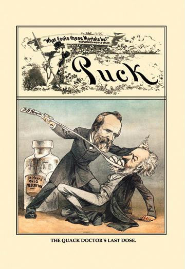 Puck Magazine: The Quack Doctor's Last Dose 12x18 Giclee on canvas