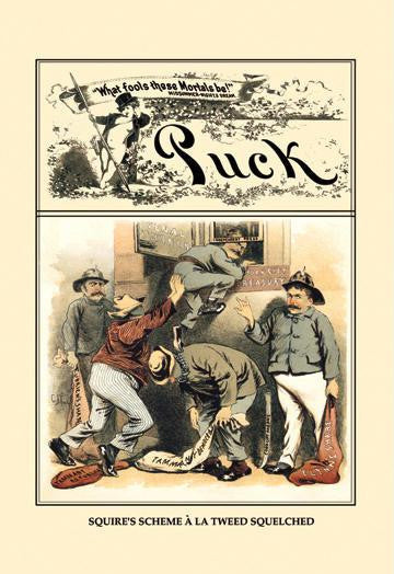 Puck Magazine: Squire's Scheme 12x18 Giclee on canvas