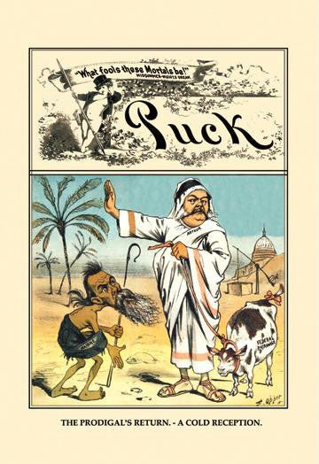 Puck Magazine: The Prodigal's Return 12x18 Giclee on canvas