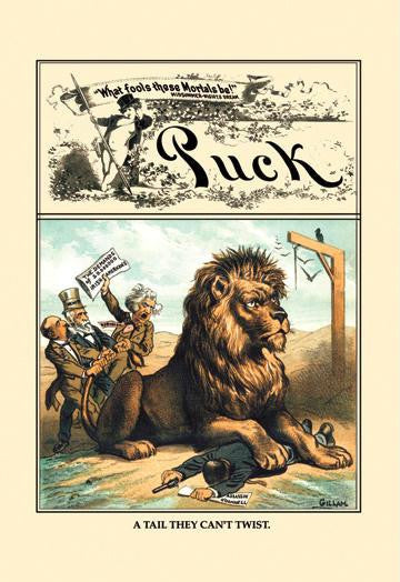 Puck Magazine: A Tail They Can't Twist 12x18 Giclee on canvas