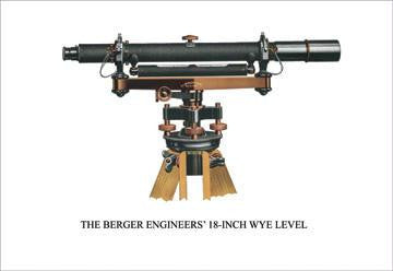 The Berger Engineers' 18 Inch Wye Level 12x18 Giclee on canvas