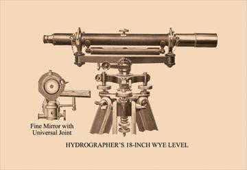 Hydrographer's 18 Inch Wye Level 12x18 Giclee on canvas
