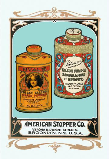 Nyal's Talcum Baby Powder and Palmer Talcum Powder Sandalwood de Oriente 12x18 Giclee on canvas
