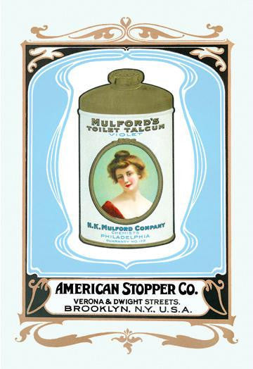 Mulford's Toilet Talcum 12x18 Giclee on canvas