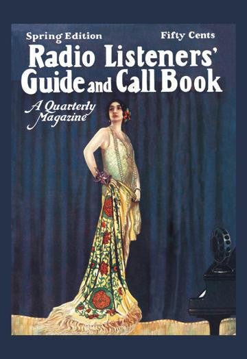 Radio Listeners' Guide and Call Book  Spring Edition 12x18 Giclee on canvas
