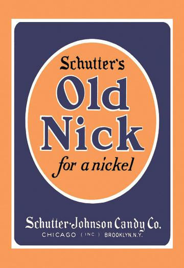 Schutter's Old Nick 12x18 Giclee on canvas