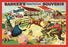 Barker's Komic Picture Souvenir: Barnyard Tussle 12x18 Giclee on canvas