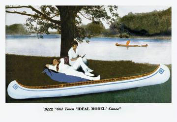 Ideal Model' Canoe 12x18 Giclee on canvas