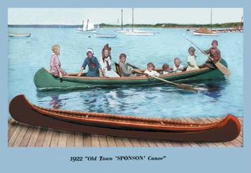 Sponson' Canoe 12x18 Giclee on canvas