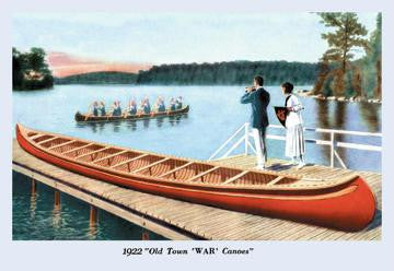War' Canoe 12x18 Giclee on canvas