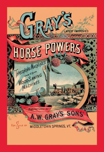 Gray's Horse Powers 12x18 Giclee on canvas