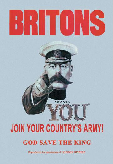 Britons: Join Your Country's Army 12x18 Giclee on canvas