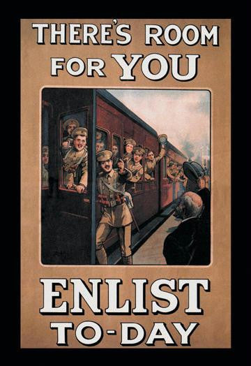 There's Room for You: Enlist Today 12x18 Giclee on canvas