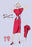 Red Dress with Matching Overcoat 12x18 Giclee on canvas