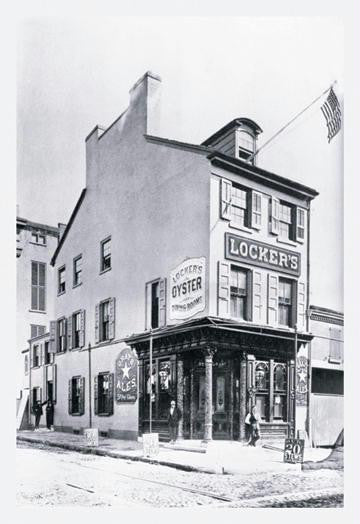 Locker's Oysters  Philadelphia  PA 12x18 Giclee on canvas