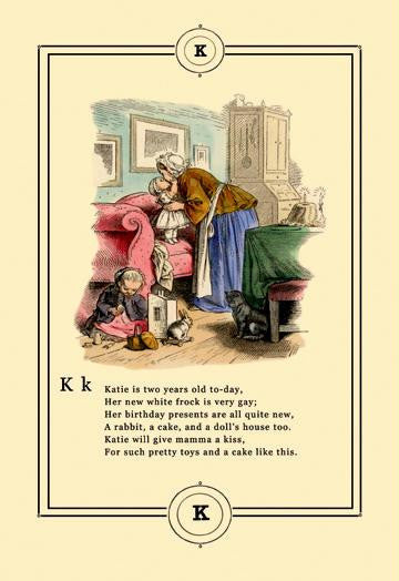 Little Lily's Alphabet: Katie 12x18 Giclee on canvas